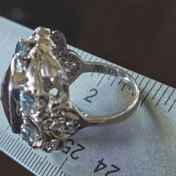 Nicky Butler Designer NB Sterling Silver 925 Purple Quartz Ring NWT Topaz Size 7 - Picture 8 of 9